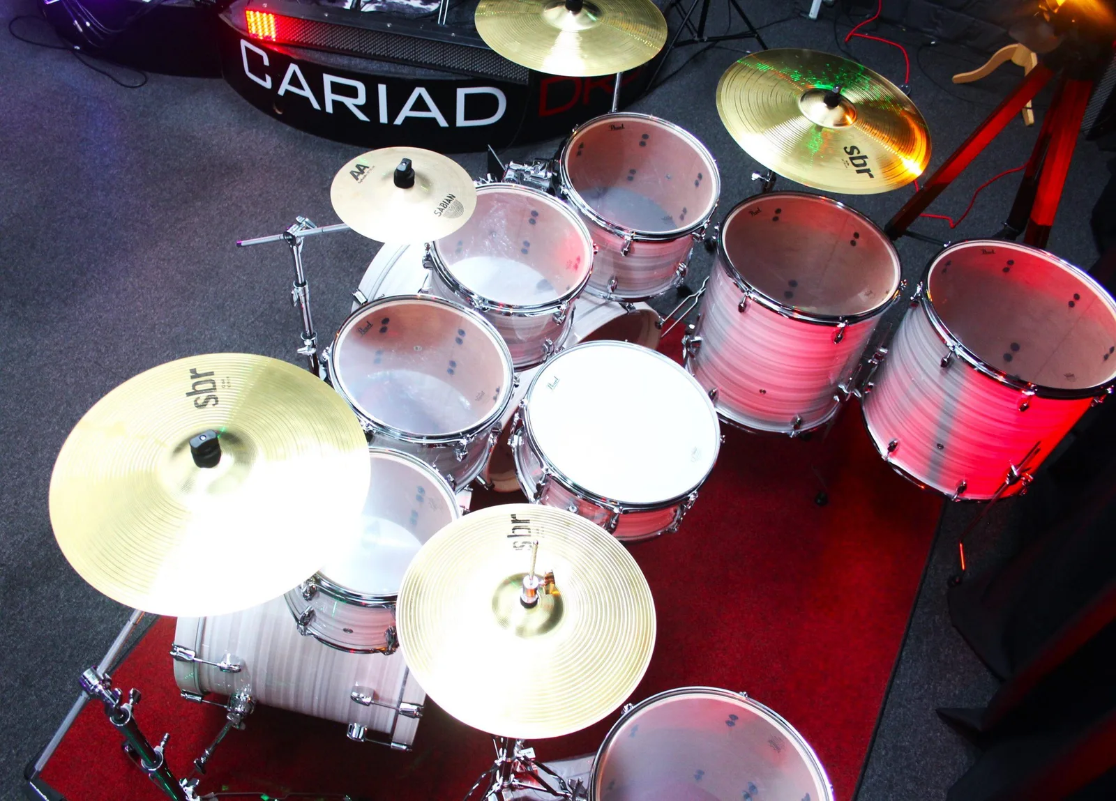 Pearl Export The Beast 9pc Drum Kit - Slipstream White · Cariad Drums